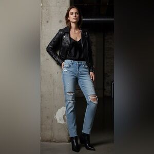 The Kooples Distressed Straight Leg Jeans – Size 27 – $235 Retail